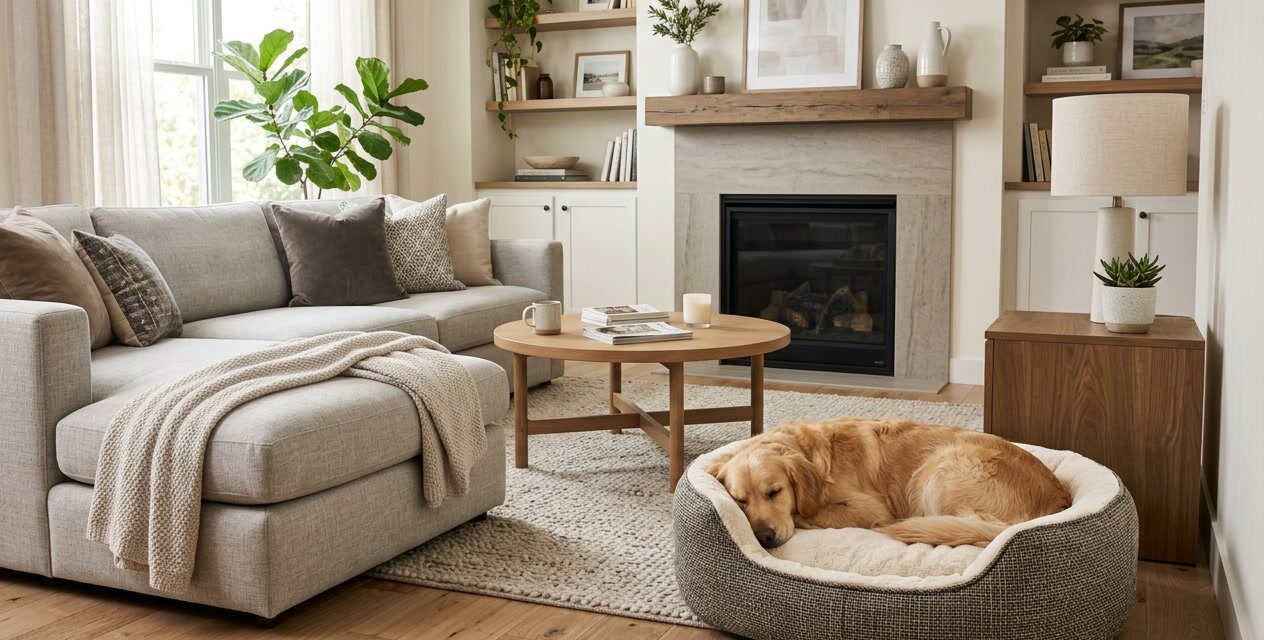 Sådan vælger du en flot hundeseng, der passer ind i stuen