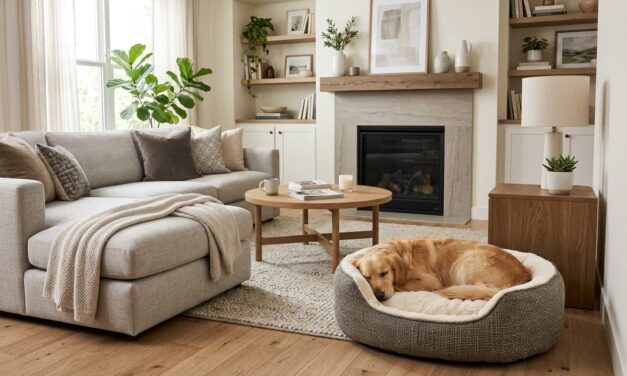 Sådan vælger du en flot hundeseng, der passer ind i stuen